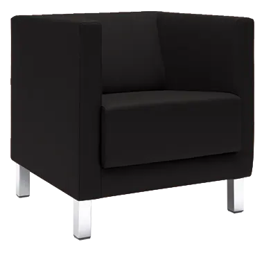 VELA - 1H, křeslo, koženka SL 18 - koženka černá